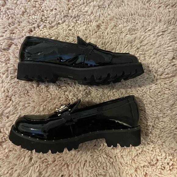 Patent Black Loafers - Picture 2 of 3